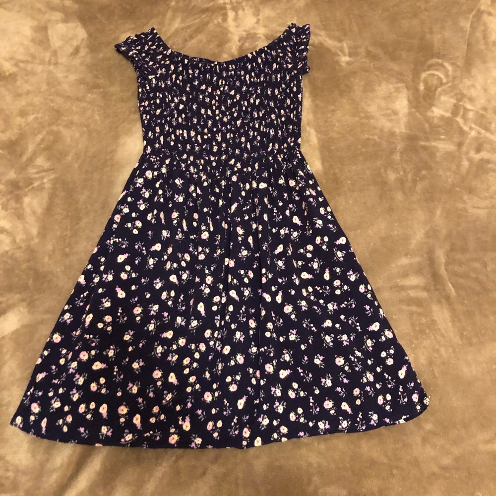 Navy Floral Mossimo Supply Co. Spring Dress